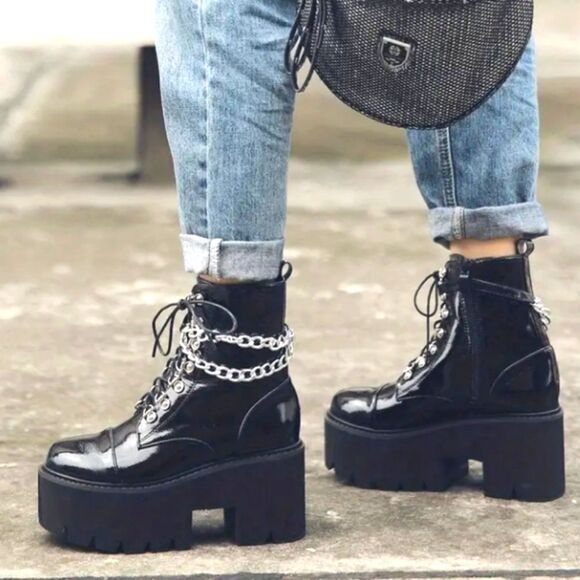 Punk platform boots sz 7 - Picture 17 of 17